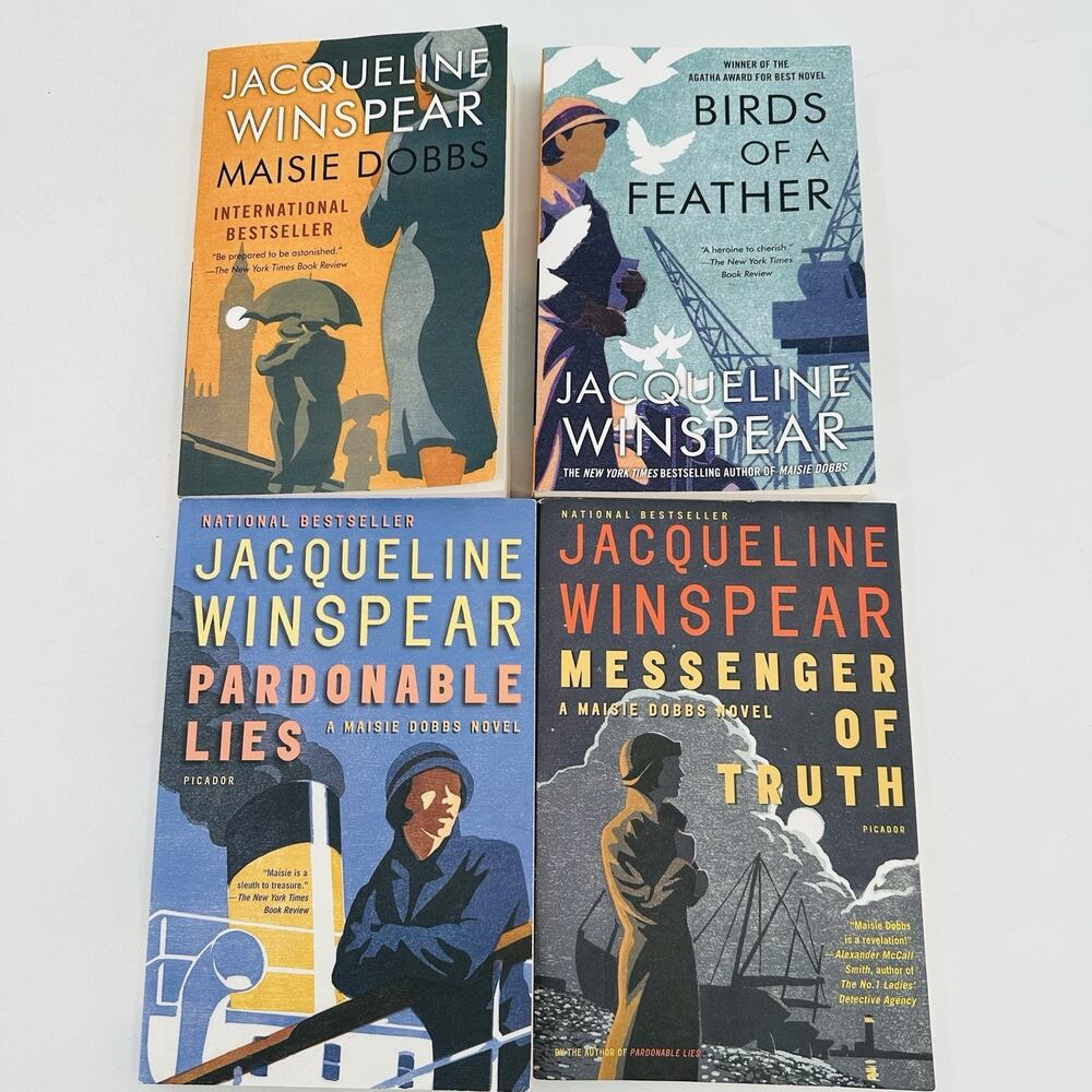 4 Maisie Dobbs Books By Jacqueline Winspear Lot Mystery 1930's England Paperback